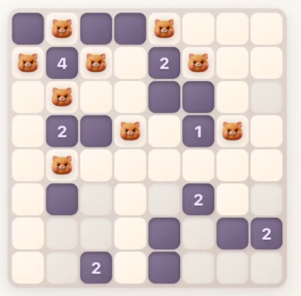 GridPaw Hard puzzle — 9×9 Akari grid