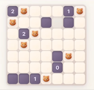 GridPaw Medium puzzle — 7×7 Akari grid