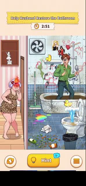 Brain Puzzle 3 Level 6 Clean Bathroom